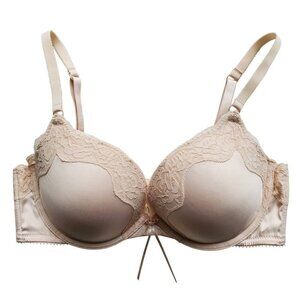 HEIDI KLUM NWOT MAXimum Lift Push Up Plunge Bra Nude 36C